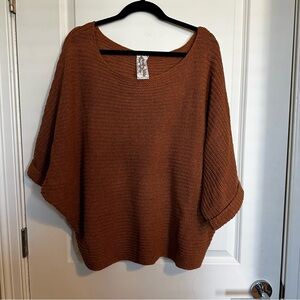 Vici Rust Scoop Neck Knit Pullover